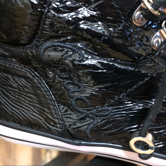 Coach Gwendolyn crinkled patent leather mid-tops - Picture 3 of 8